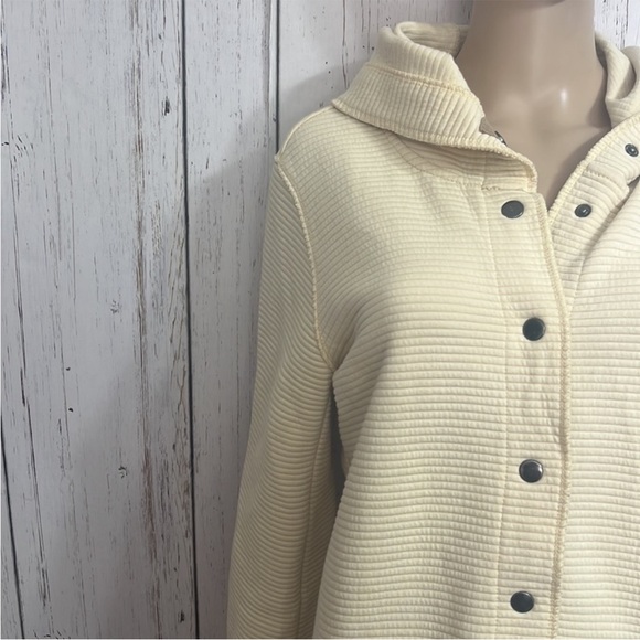 Westbound Cream Ribbed Button Up Sweater Coat - Picture 5 of 10